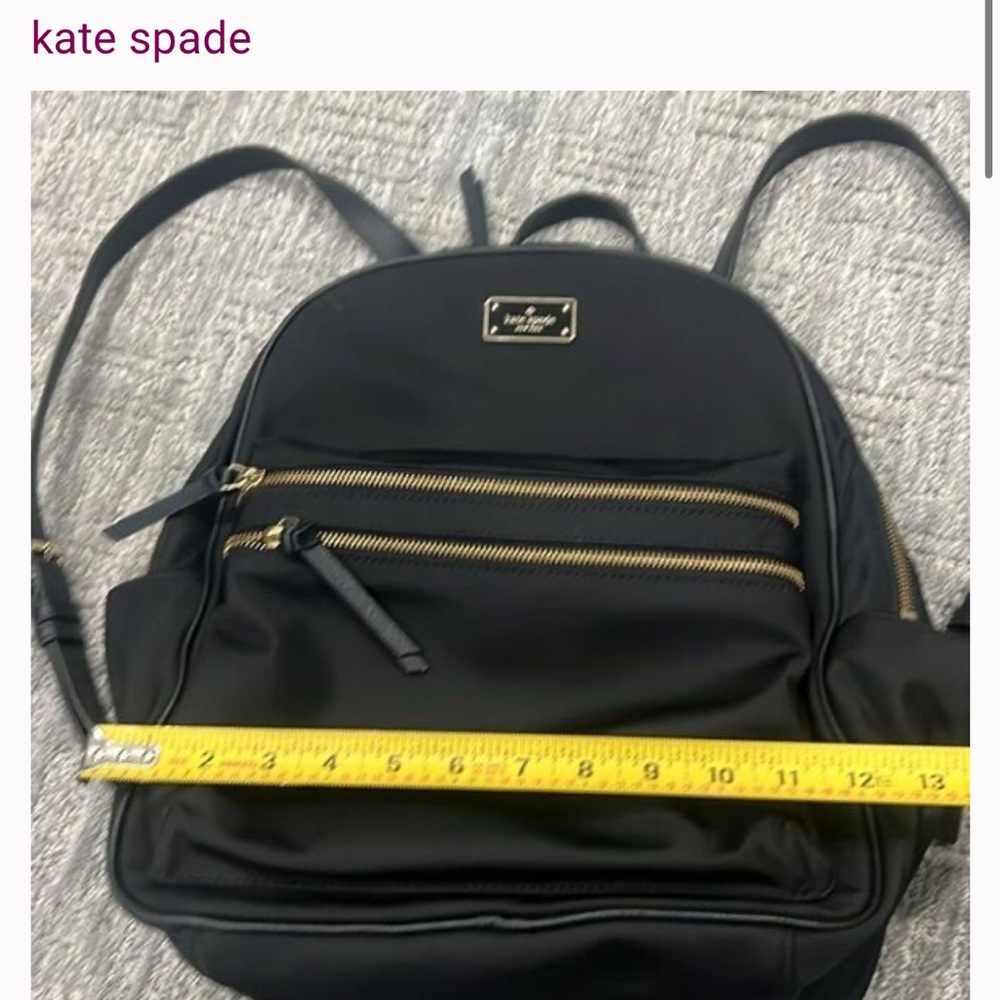 Kate Spade Black Backpack with Gold Accents - Picture 10 of 10